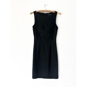 Vintage Jonathan Martin Y2K black minimalist sheath midi dress